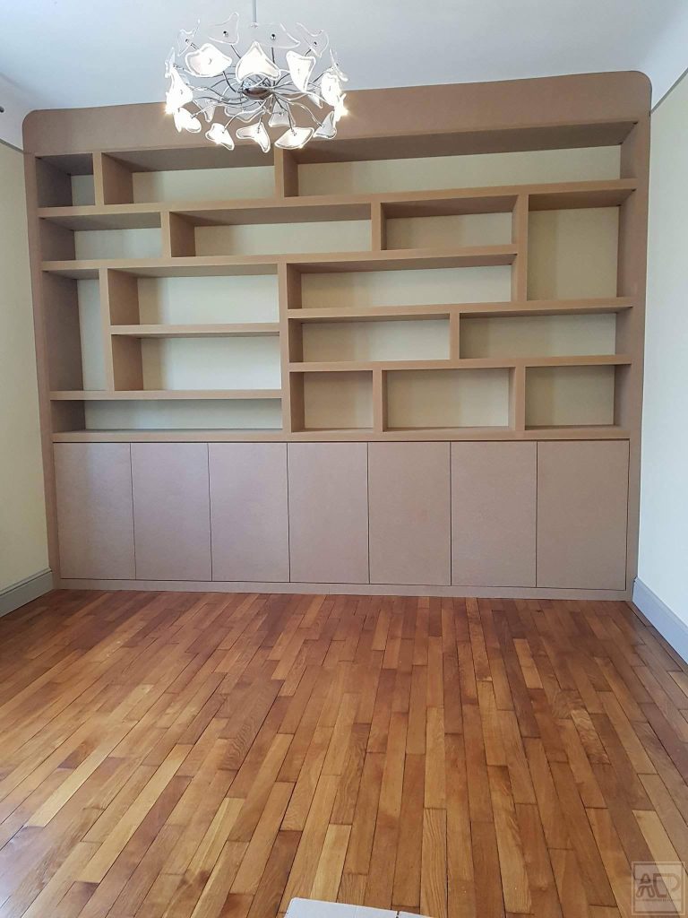 bibliothèque medium brut sur mesure